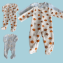 2Pc Monkey Suit - blue/brown