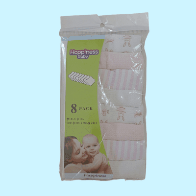 Happiness Baby Wash Rag 8Pc