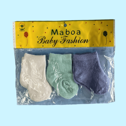 3 Pairs - Maboa - Baby Socks - Assorted