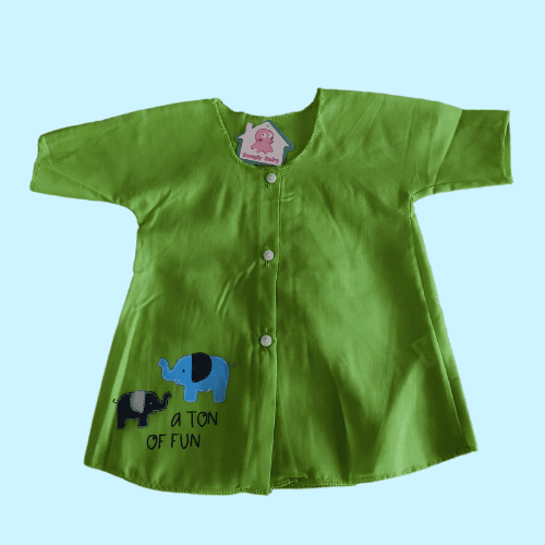 Baby Chemise w Sleeve - Lime Green